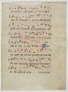 Bifolium from an Antiphonary, Italian, 14th century