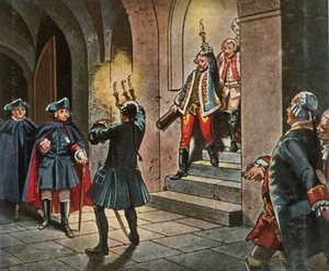 Friedrich the Great in Schloss Lissa, December 5, 1757