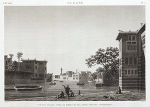 Birket-al-Fyl, Cairo, Egypt, during the flood, c 1798 by Unbekannt