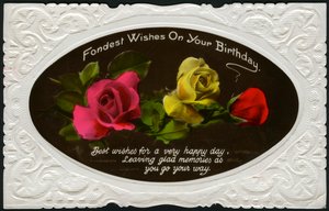 Birthday card, c1900-1939
