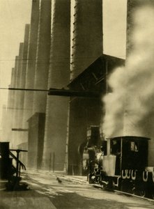 Blast furnaces, Donawitz, Austria, c1935