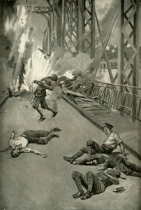Blowing Up A Bridge Across the Aisne at Soissons by Unbekannt
