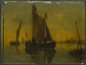Boats in an Estuary by Unbekannt