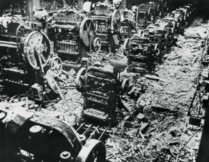 Bomb Damage at a Renault Factory, Sevres, Paris by Unbekannt