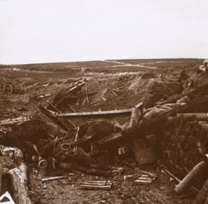 Bombarded Battery, Clery, France, c1914-c1918