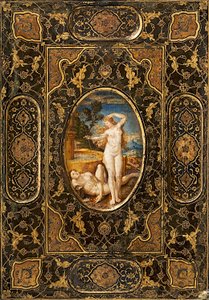 Book Cover, Painted Leather, Late 16th Century by Unbekannt