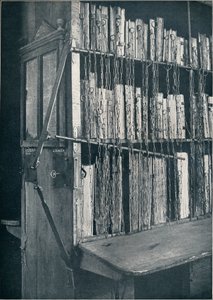 Bookcase, 15th Century, with Some Later Editions, and Catalogue Frame, 17th Century