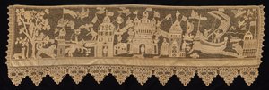 Border with Battle Scene, 18th Century by Unbekannt