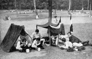 Boys Camping, Berlin, Germany by Unbekannt