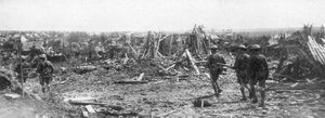 British Soldiers Exploring the Ruins of Albert, Somme, France by Unbekannt