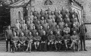 British troops outside the garrison church, Chakrata by Unbekannt