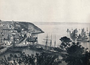 Brixham - The Lower Town, Showing Fishing Fleet by Unbekannt