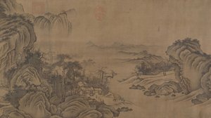 Buddhist Temples amid Autumn Mountains, 14th century
