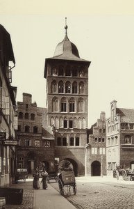 City Gate of Lübeck. Around 1900 by Unbekannt