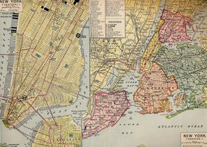 Business Centre of New York at the Seaward End of Manhattan and environs, c1930s by Unbekannt