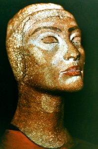Bust of Nefertiti, queen and wife of the Ancient Egyptian Pharaoh Akhenaten Amenhotep IV