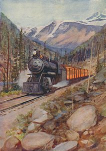 C.P.R. Train in the Rockies, 1924