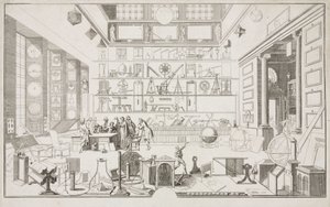 Geometry Cabinet of Mr. LE CLERC - Research Centres The Physical Laboratory of the Academy of Sciences, Paris, c 1700 by Unbekannt
