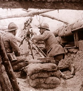 Camouflaged Machine Gun, c1914-c1918