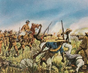 Captain Franke fighting the Hereros, 1904, 1936