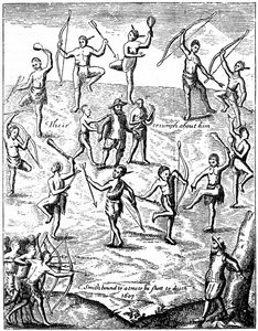 Captain John Smith Taken Prisoner by the Indians, Virginia by Unbekannt