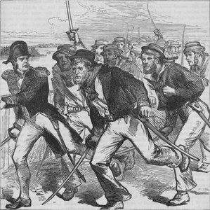 Captain Money Leading the Blue-Jackets, c1880 by Unbekannt