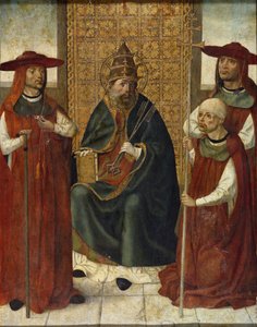Cardinal Pedro González de Mendoza Praying Before Saint Peter by Unbekannt