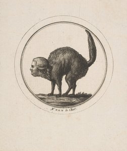 Caricature Showing the Comte de Provence as a Cat, 18th century by Unbekannt