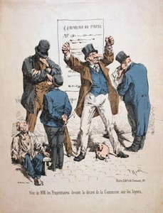 Caricature of the proprietors, Paris Commune