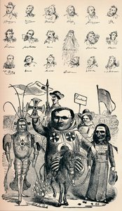 Caricatures of Members of the National Conference at Frankfort and of the Prussian Kreuz-Zeitung by Unbekannt