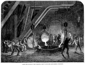Casting the Cylinder of the Britannia Press at the Bank Quay Foundry, Warrington by Unbekannt