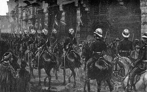 Cavalry Demonstration in the Arab Quarter, Cairo