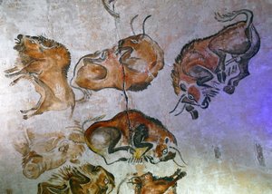 Cave paintings found in the Cave of Altamira by Unbekannt