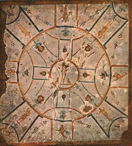 Ceiling in the Chamber of the Hypogeum of Lucina...Rome, Italy, 1928