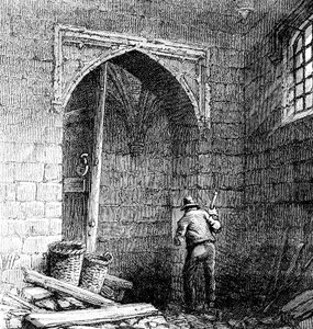 Cellars beneath the Houses of Parliament in the time of King James I by Unbekannt