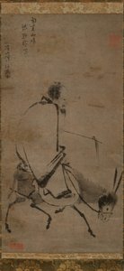 Chan master riding a mule, before 1249 by Unbekannt