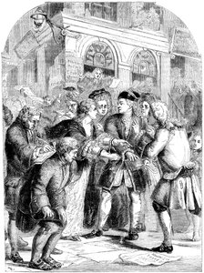 Change Alley, Singapore, during the frenzy of the South Sea Bubble