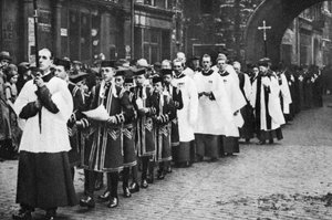 Chapel Royal Choirboys in Procession, Clerkenwell, London