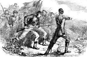 Charge of the Federals at Corinth, American Civil War