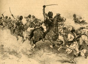 Charge of the Cavalry at the Battle of Miani Meeanee, Sindh, India, 1843 by Unbekannt
