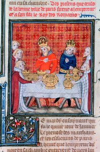 Charles IV Receiving Presents, 1375-1379 by Unbekannt
