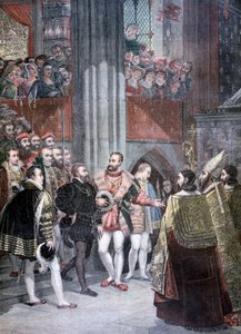 Charles I and Charles Quint in the Basilica of Saint Denis, Paris