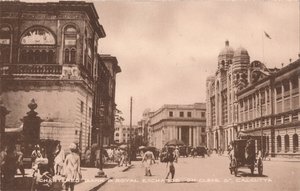 Chartered Bank & Royal Exchange on Cleve St, Calcutta, c1900