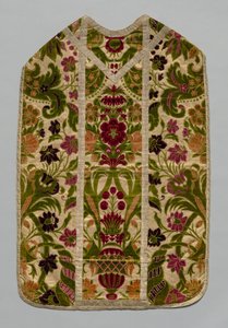 Chasuble, Stole, Burse Corporal Case, and Maniple, c1600-1700