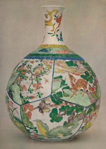 Chinese Porcelain Bottle in Enamel Famille Verte. Period of Kangxi, 1662-1722, 1928 by Unbekannt