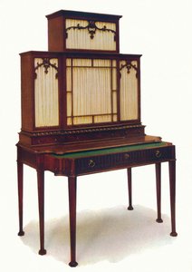Chippendale Mahogany Secretaire Bookcase
