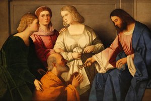 Christ Giving the Keys to Saint Peter by Vincenzo Catena, Madrid Spain