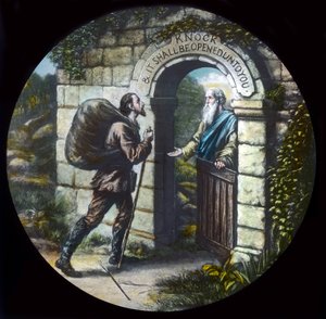 Christian at the gate, c1910 by Unbekannt