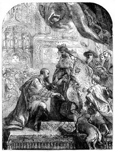 Christopher Columbus Being Received by Ferdinand and Isabella at Barcelona