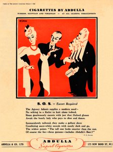 Cigarettes by Abdulla - S.O.S. - Escort Required, 1939